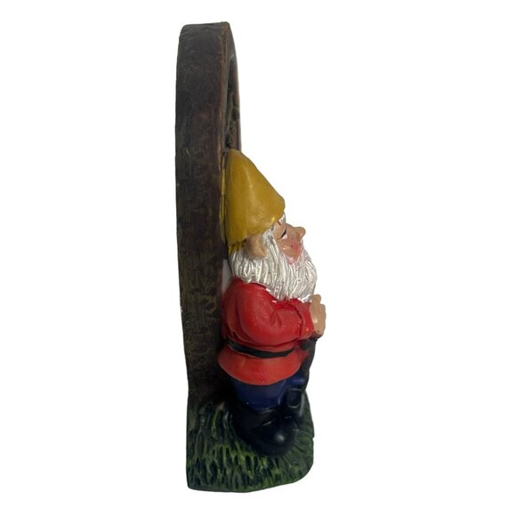 Garden Gnome Door Fairy Garden w Mushrooms Small Decoration Resin 3” - Picture 5 of 7